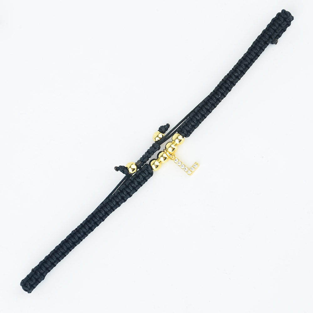 Einfacher Stil Brief Nachgemachter Diamant Legierung Stricken Unisex Armbänder display picture 17