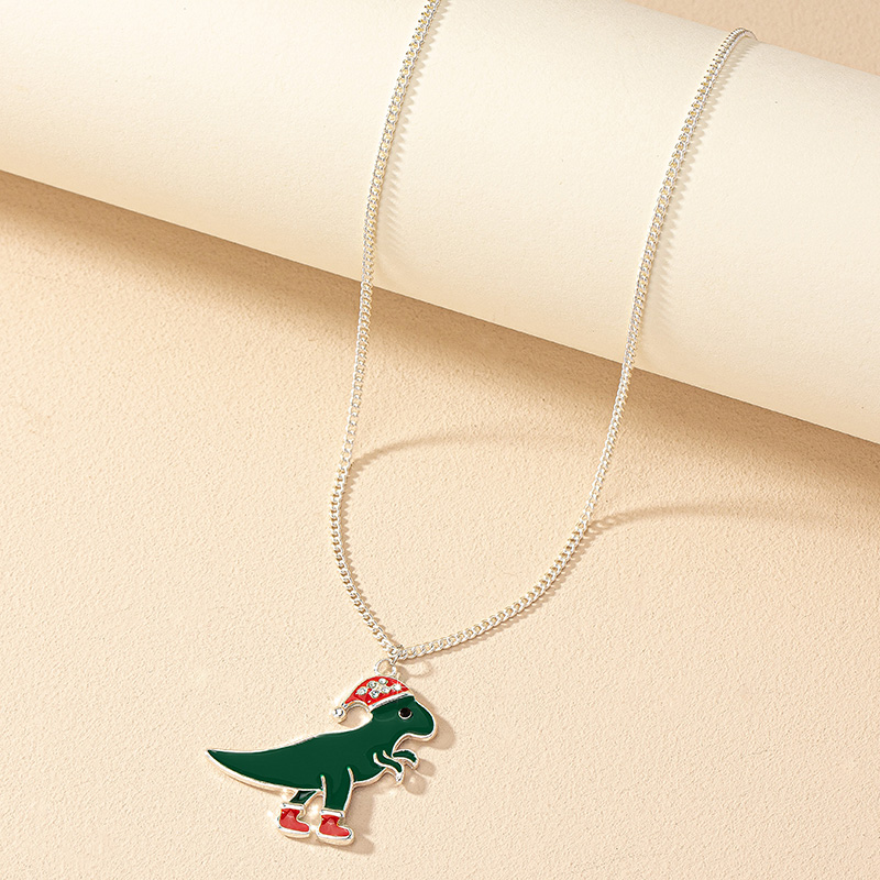 Retro Streetwear Dinosaur Alloy Plating Inlay Rhinestones Women's Pendant Necklace display picture 1