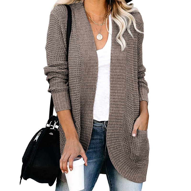 Women's Coat Sweater Long Sleeve Sweaters & Cardigans Elegant Solid Color display picture 19