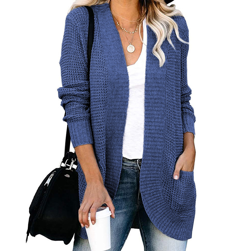 Women's Coat Sweater Long Sleeve Sweaters & Cardigans Elegant Solid Color display picture 20