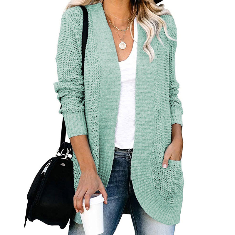 Women's Coat Sweater Long Sleeve Sweaters & Cardigans Elegant Solid Color display picture 23