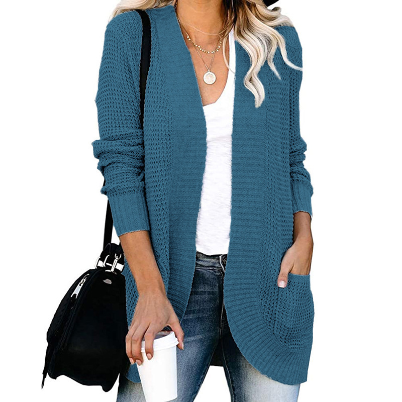 Women's Coat Sweater Long Sleeve Sweaters & Cardigans Elegant Solid Color display picture 25