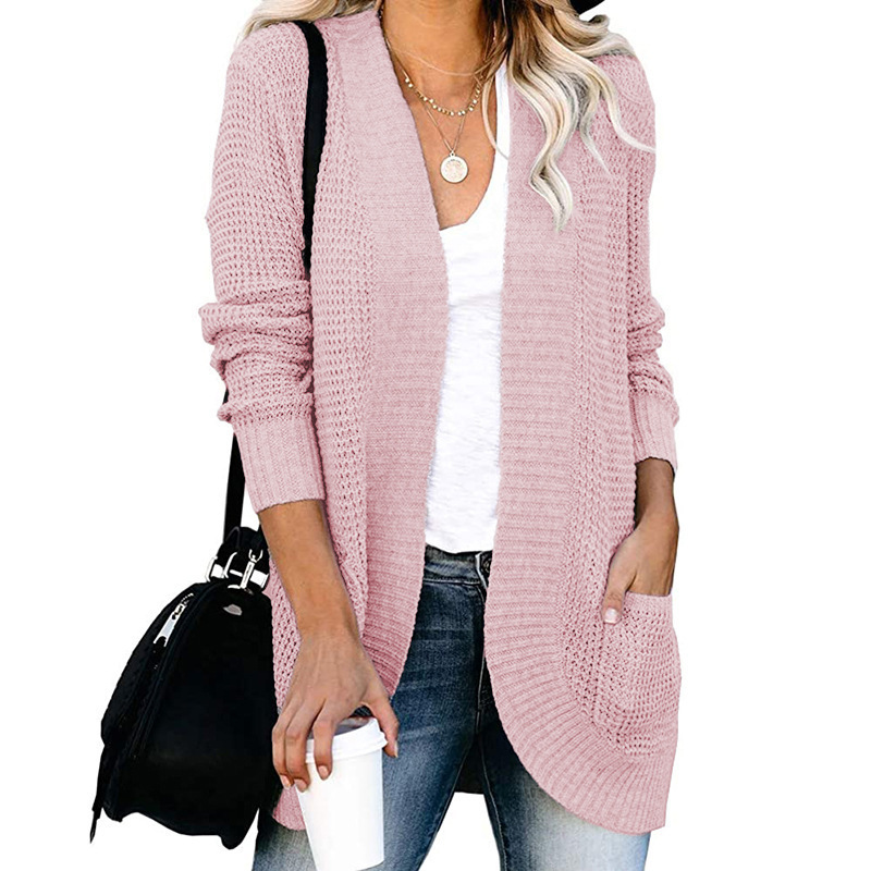 Women's Coat Sweater Long Sleeve Sweaters & Cardigans Elegant Solid Color display picture 26