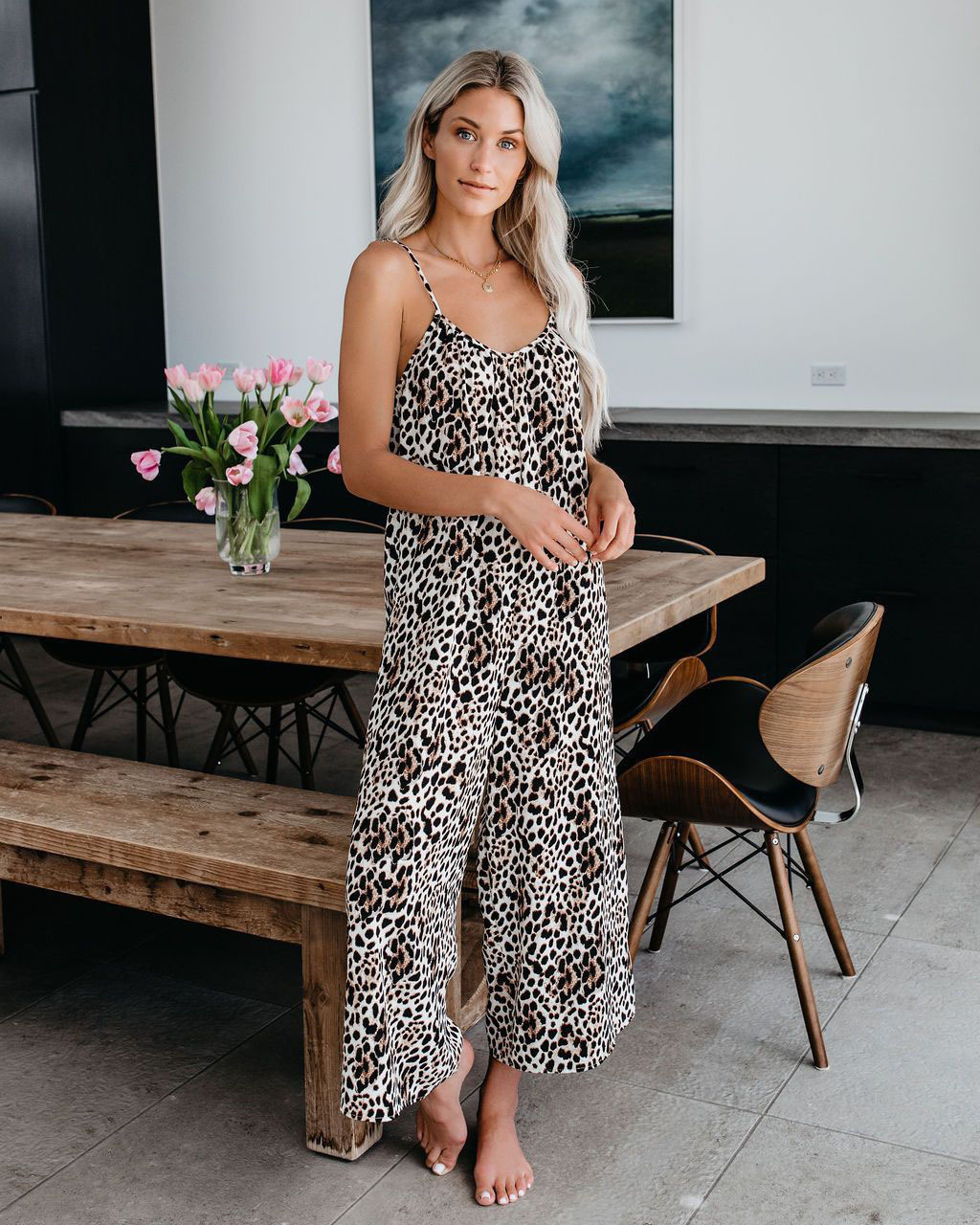Women's Daily Street Classic Style Streetwear Color Block Leopard Full Length Jumpsuits display picture 27