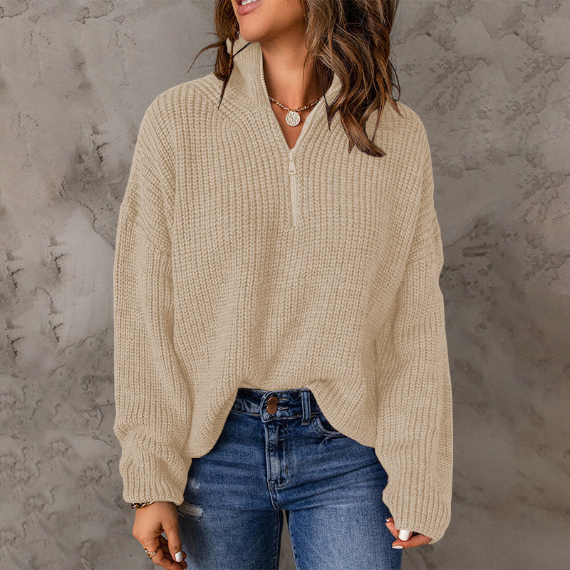 Women's Sweater Long Sleeve Sweaters & Cardigans Zipper Elegant British Style Solid Color display picture 50