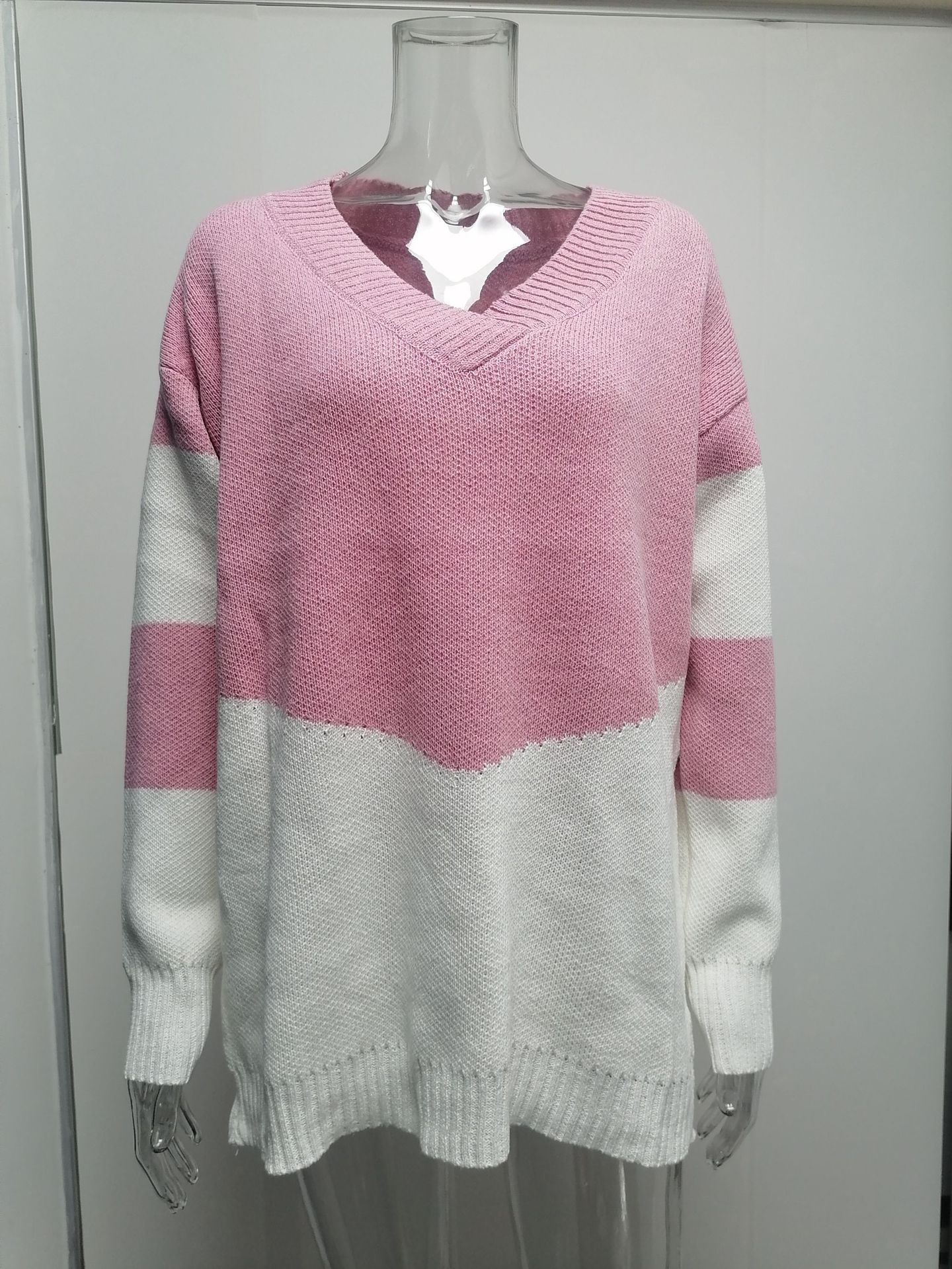 Women's Sweater Long Sleeve Sweaters & Cardigans Streetwear Color Block Stripe display picture 11