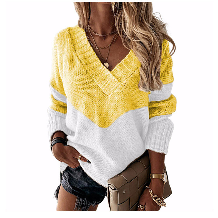 Women's Sweater Long Sleeve Sweaters & Cardigans Streetwear Color Block Stripe display picture 18