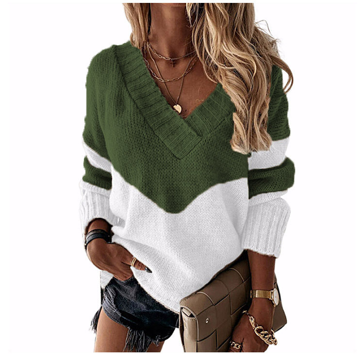 Women's Sweater Long Sleeve Sweaters & Cardigans Streetwear Color Block Stripe display picture 20