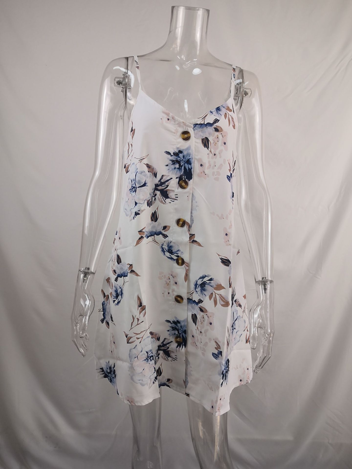 Women's Strap Dress Regular Dress Vintage Style Streetwear V Neck Printing Sleeveless Flower Above Knee Daily display picture 20