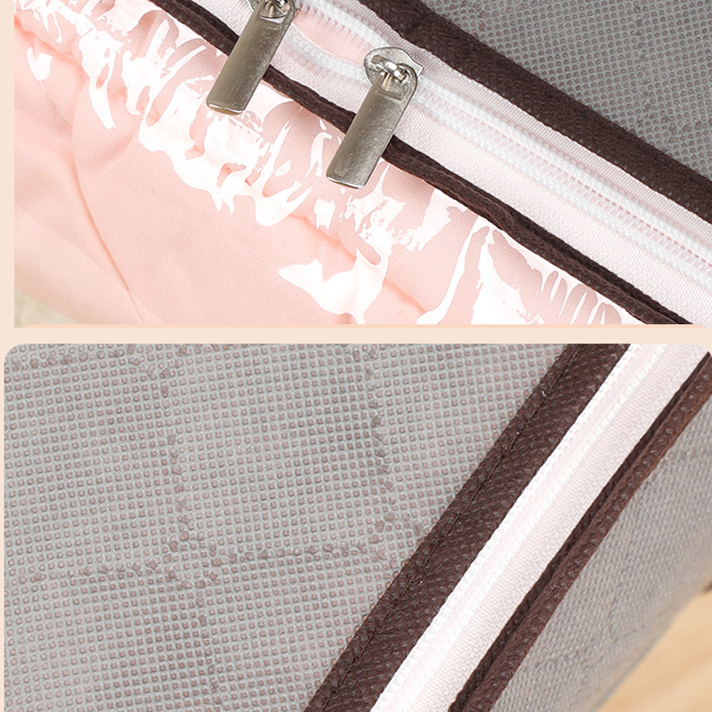 Pastoral Solid Color Nonwoven Zipper Storage Bag display picture 10