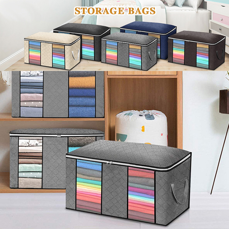 Pastoral Solid Color Nonwoven Zipper Storage Bag display picture 10