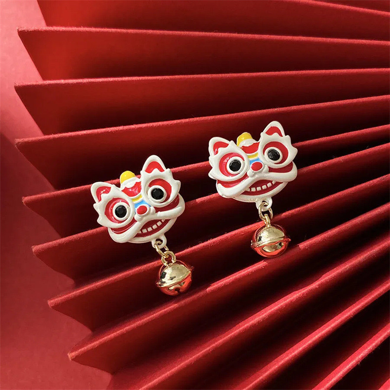 1 Pair Cute Lion Alloy Drop Earrings display picture 1