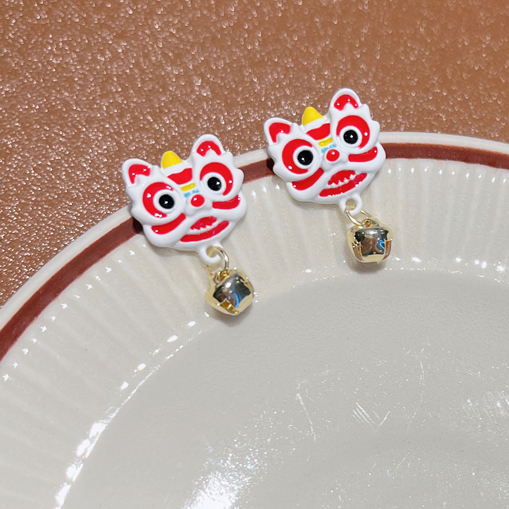 1 Pair Cute Lion Alloy Drop Earrings display picture 5
