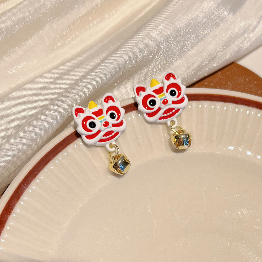 1 Pair Cute Lion Alloy Drop Earrings display picture 2