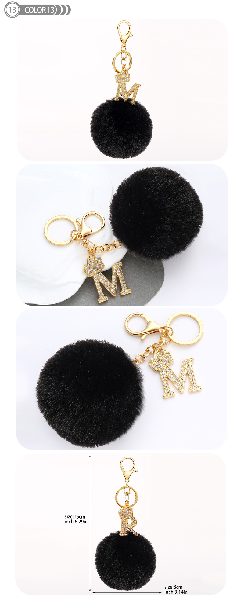 Simple Style Letter Alloy Epoxy Keychain display picture 13