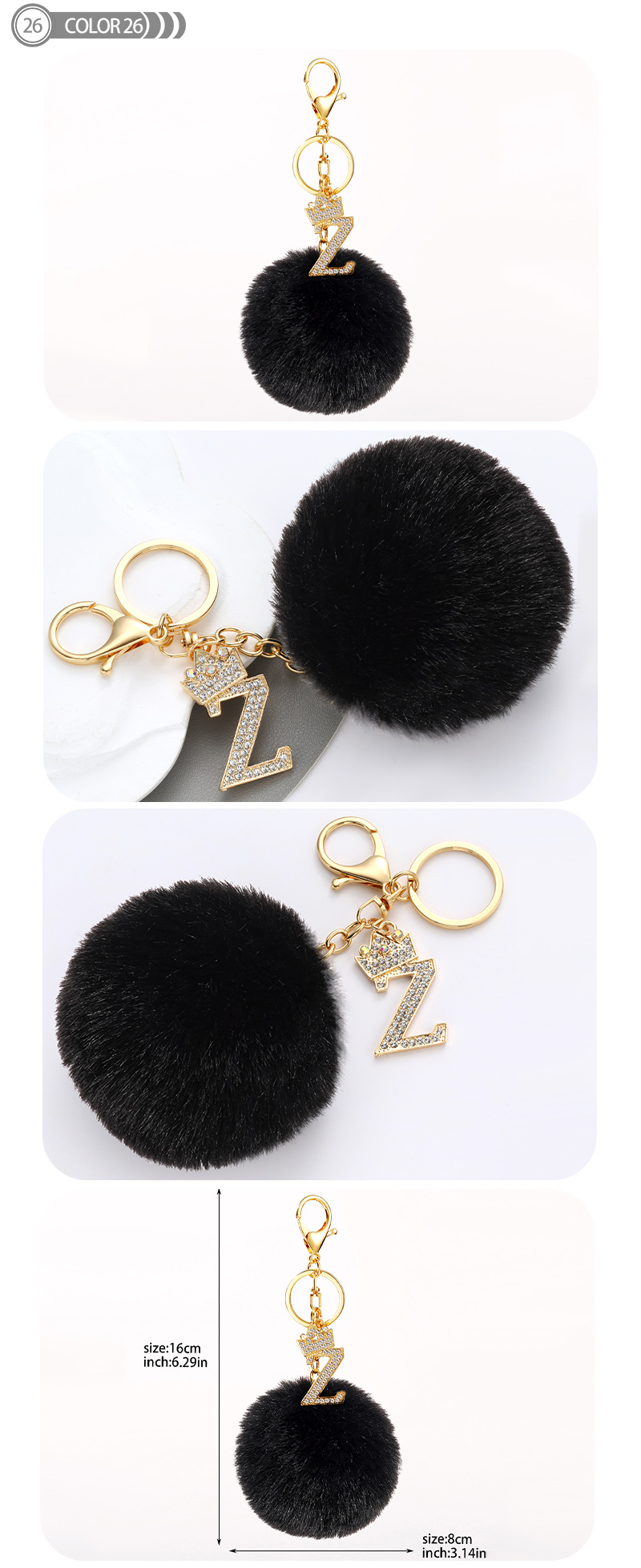 Simple Style Letter Alloy Epoxy Keychain display picture 26