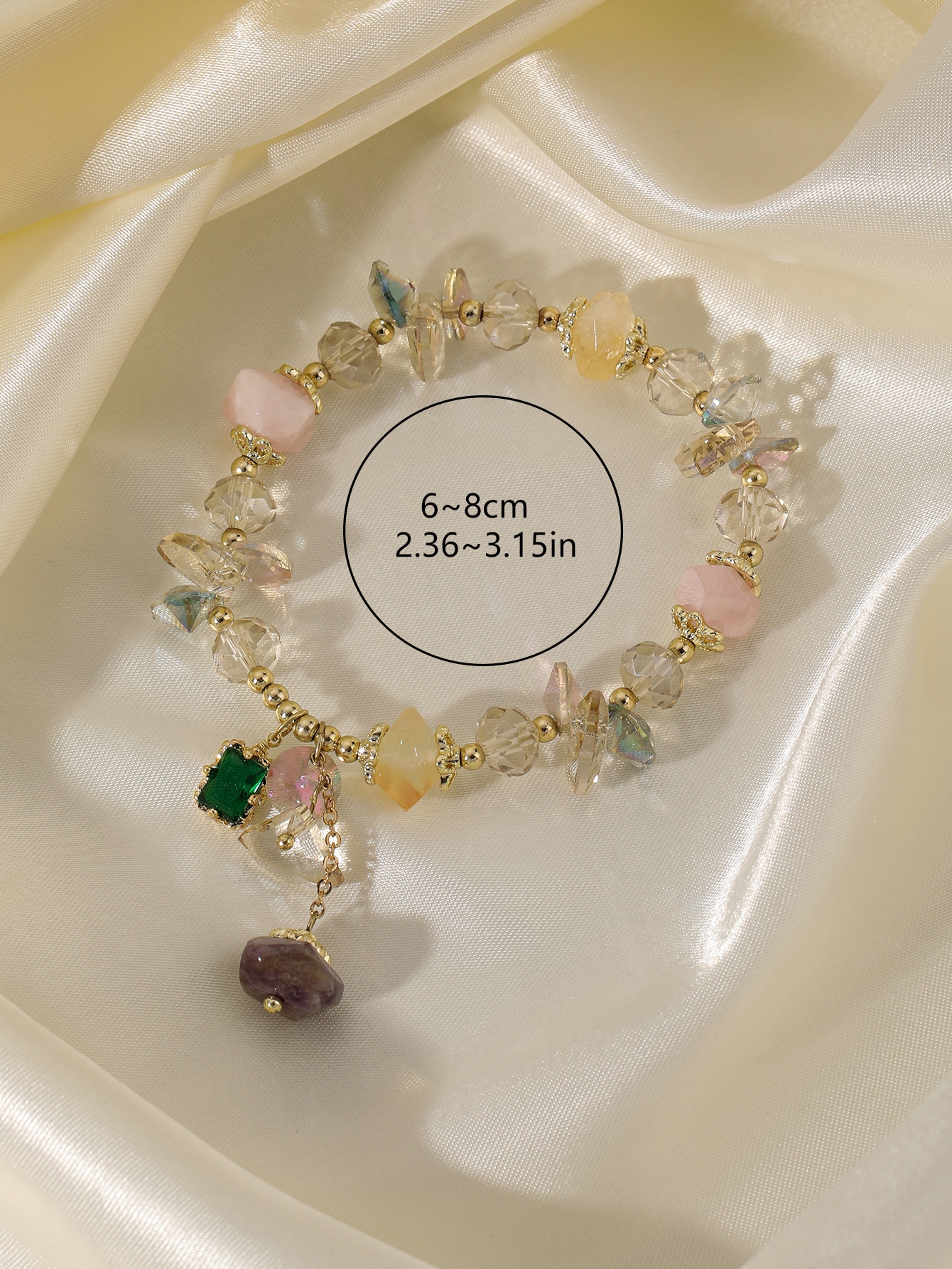 Elegant Simple Style Geometric Freshwater Pearl Opal Copper Beaded Women's Bracelets display picture 6