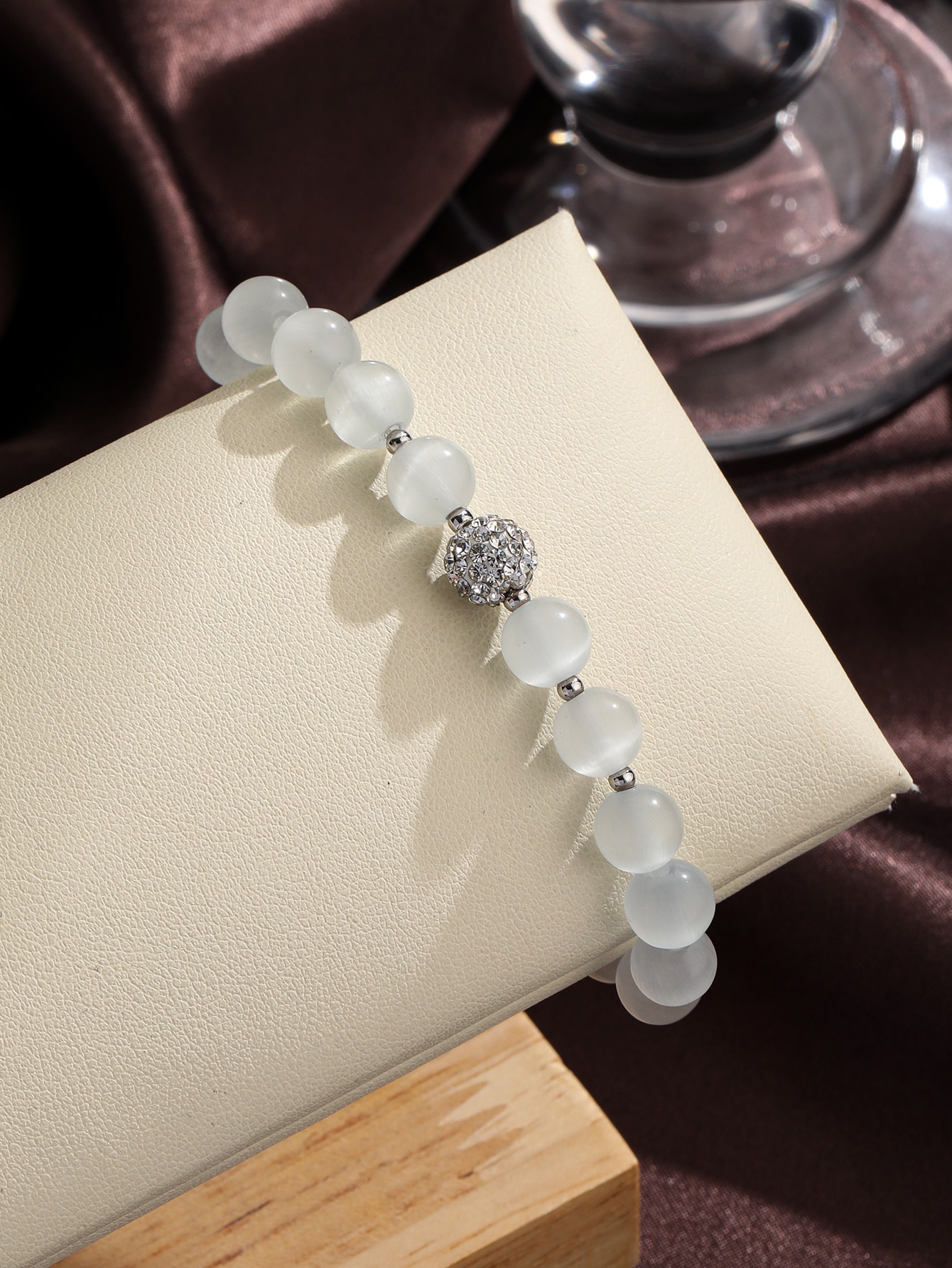 Elegant Simple Style Geometric Freshwater Pearl Opal Copper Beaded Women's Bracelets display picture 5