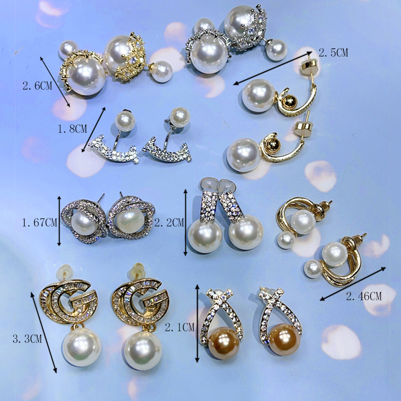 1 Paire Sucré Style Classique Géométrique Incruster Alliage De Cuivre Zircon Boucles D'oreilles Boucles D'oreilles display picture 15