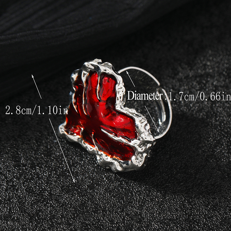 Hip-hop Punk Heart Shape Alloy Silver Plated Unisex Rings display picture 5
