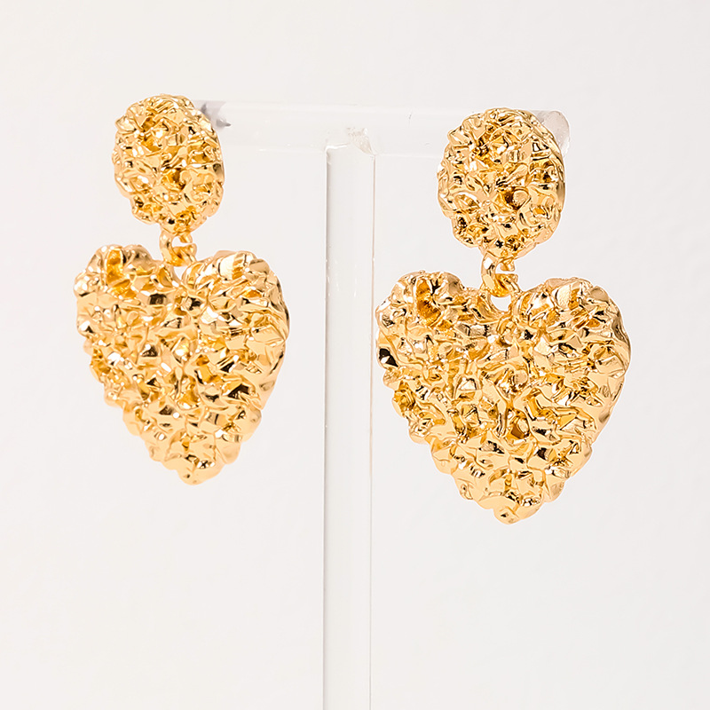 1 Piece Ig Style Heart Shape Alloy Drop Earrings display picture 2