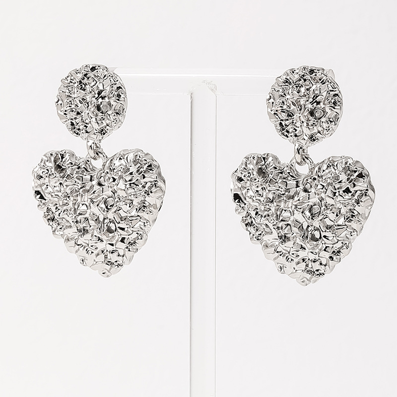 1 Piece Ig Style Heart Shape Alloy Drop Earrings display picture 3