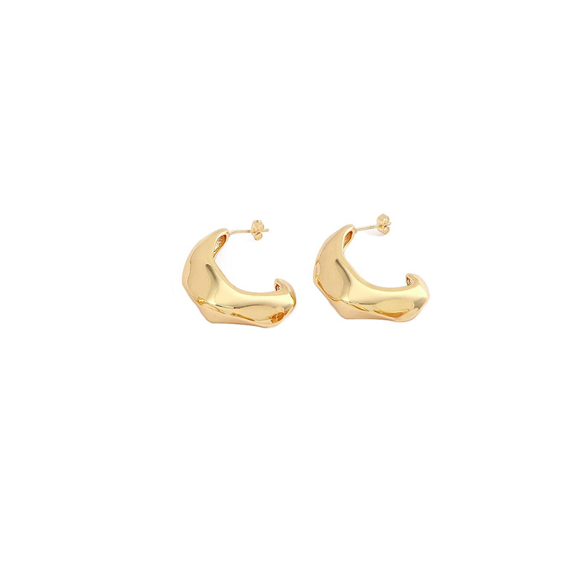 1 Pair Simple Style Commute Geometric Polishing Plating Copper 18k Gold Plated White Gold Plated Ear Studs display picture 14