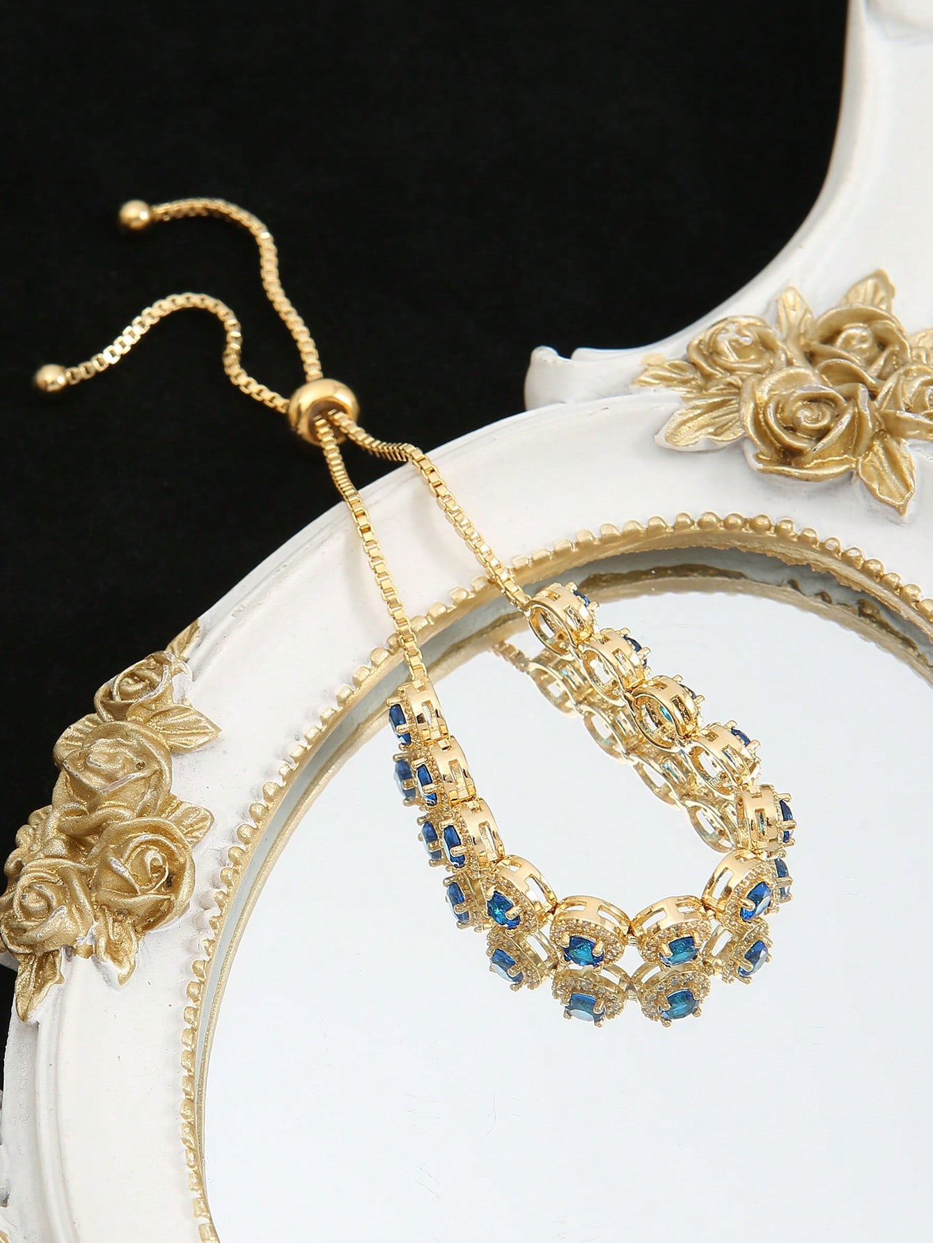 Elegant Shiny Geometric Copper Zircon 18k Gold Plated Bracelets display picture 8