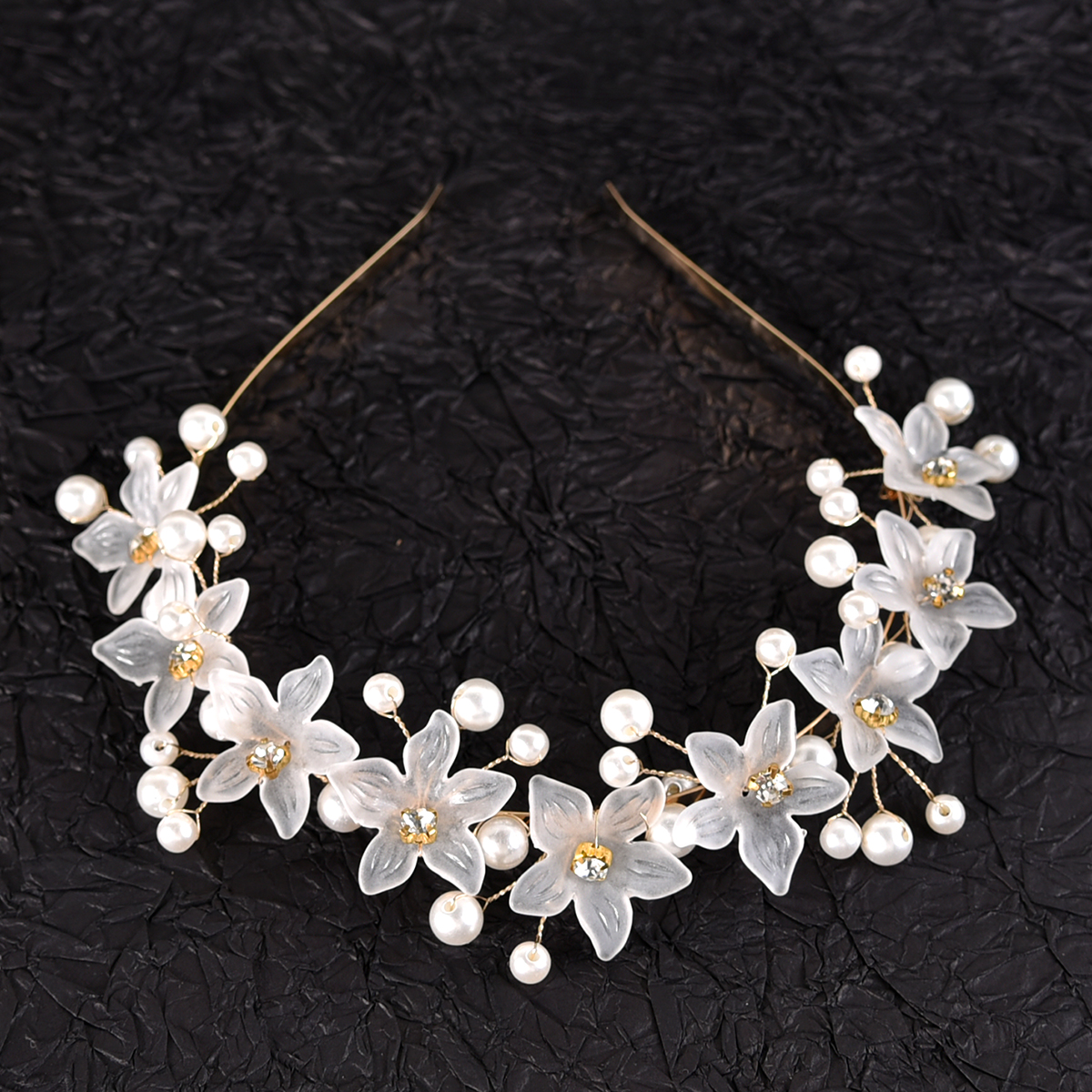 Women's Elegant Sweet Flower Artificial Pearl Alloy Resin Hair Band display picture 6