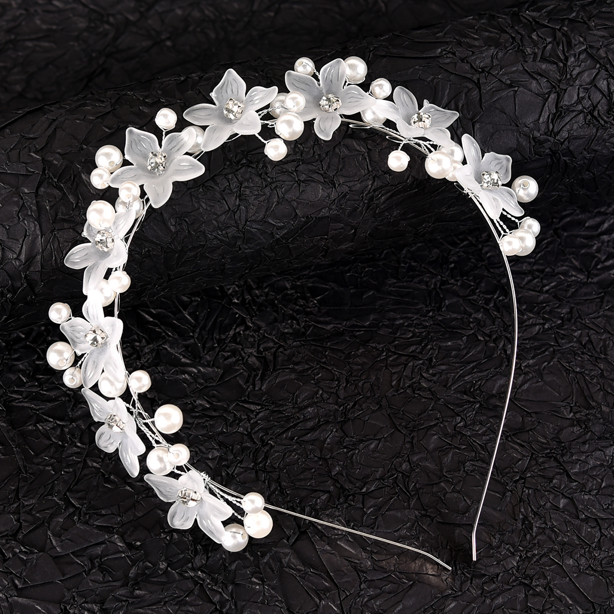 Women's Elegant Sweet Flower Artificial Pearl Alloy Resin Hair Band display picture 1