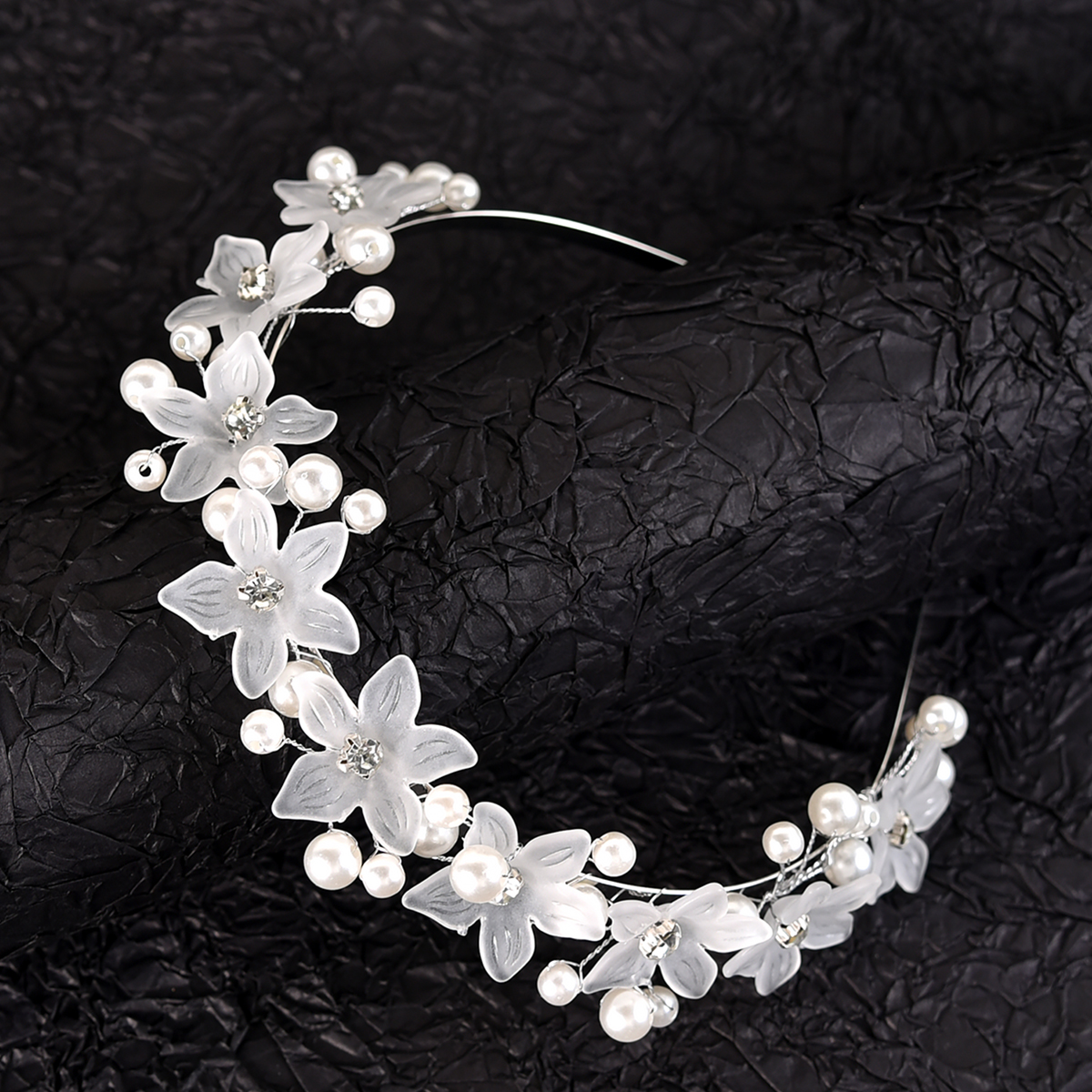 Women's Elegant Sweet Flower Artificial Pearl Alloy Resin Hair Band display picture 4