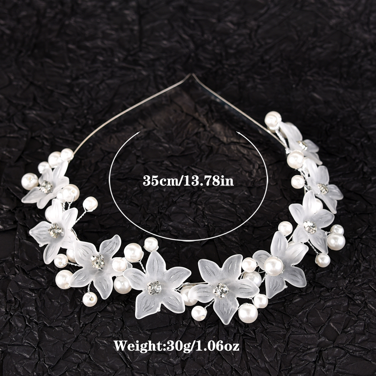 Women's Elegant Sweet Flower Artificial Pearl Alloy Resin Hair Band display picture 3