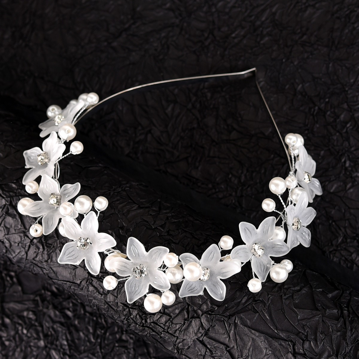 Women's Elegant Sweet Flower Artificial Pearl Alloy Resin Hair Band display picture 2