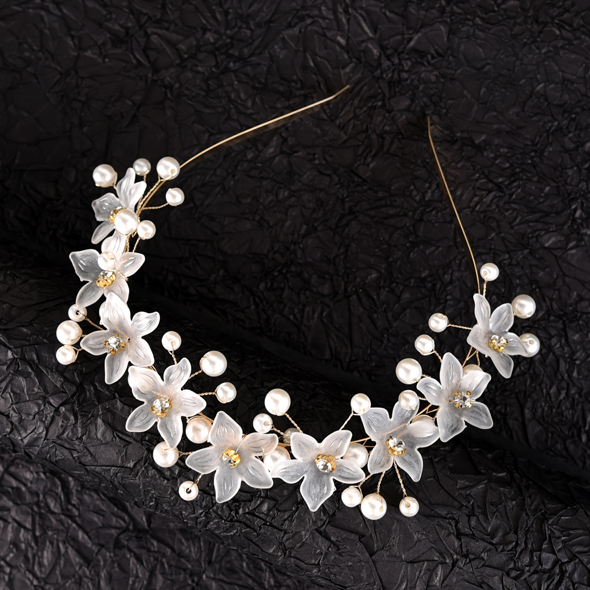 Women's Elegant Sweet Flower Artificial Pearl Alloy Resin Hair Band display picture 8