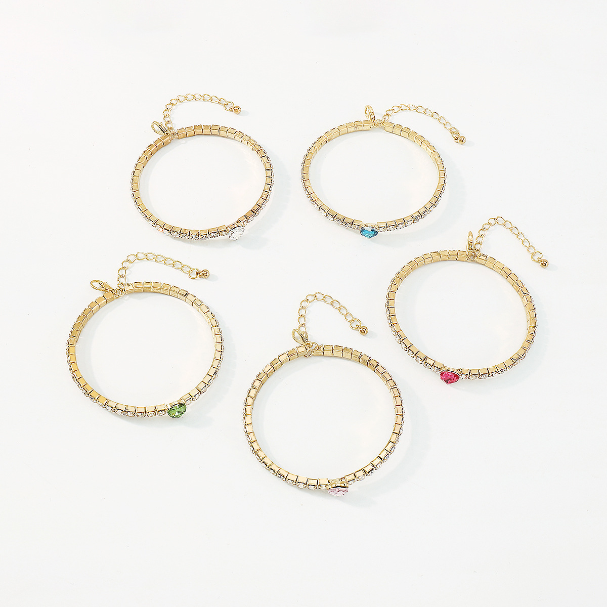 Modern Style Simple Style Heart Shape Rhinestones Alloy Wholesale Bracelets display picture 2