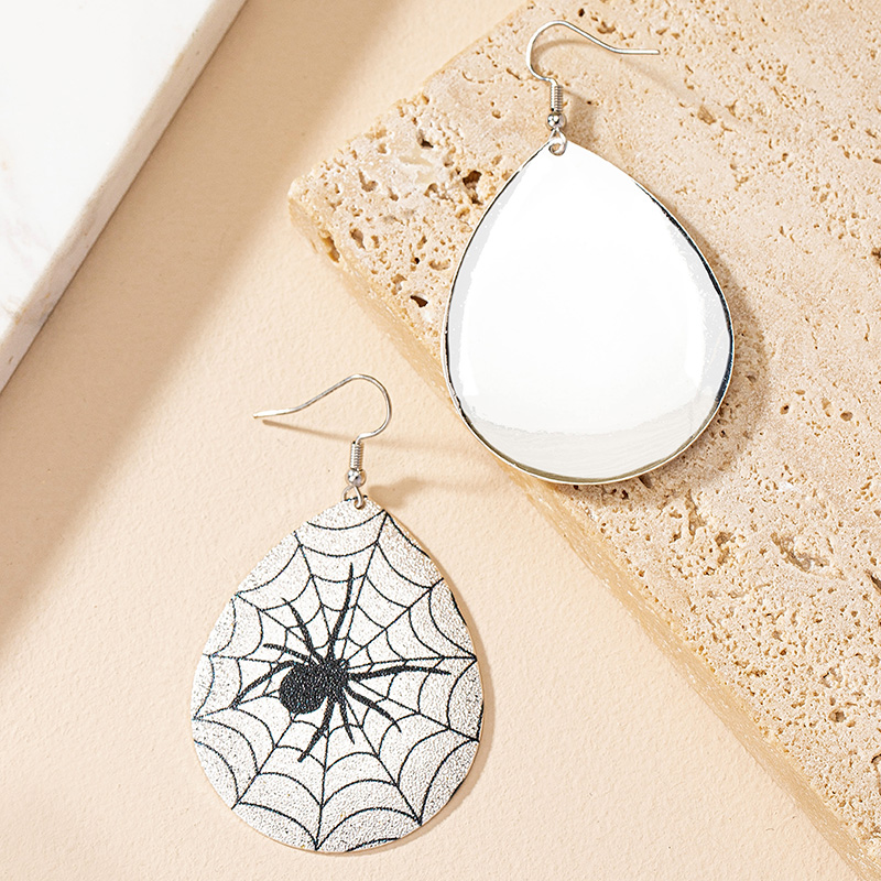 1 Pair Exaggerated Streetwear Spider Spider Web Plating Alloy Drop Earrings display picture 2