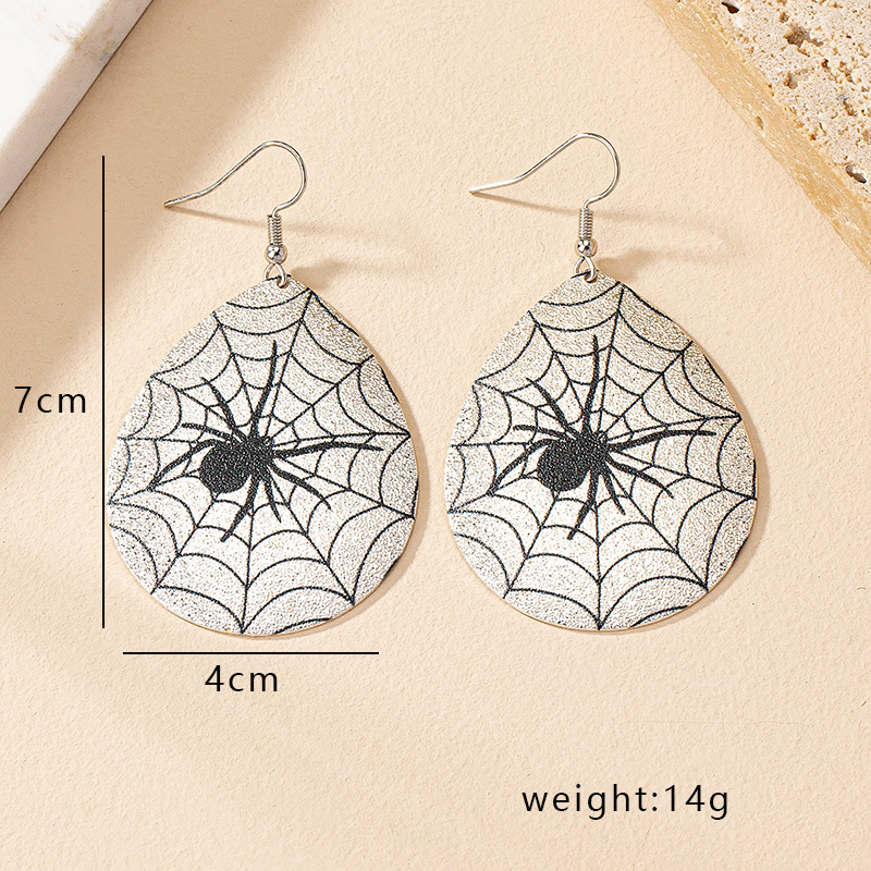 1 Pair Exaggerated Streetwear Spider Spider Web Plating Alloy Drop Earrings display picture 5