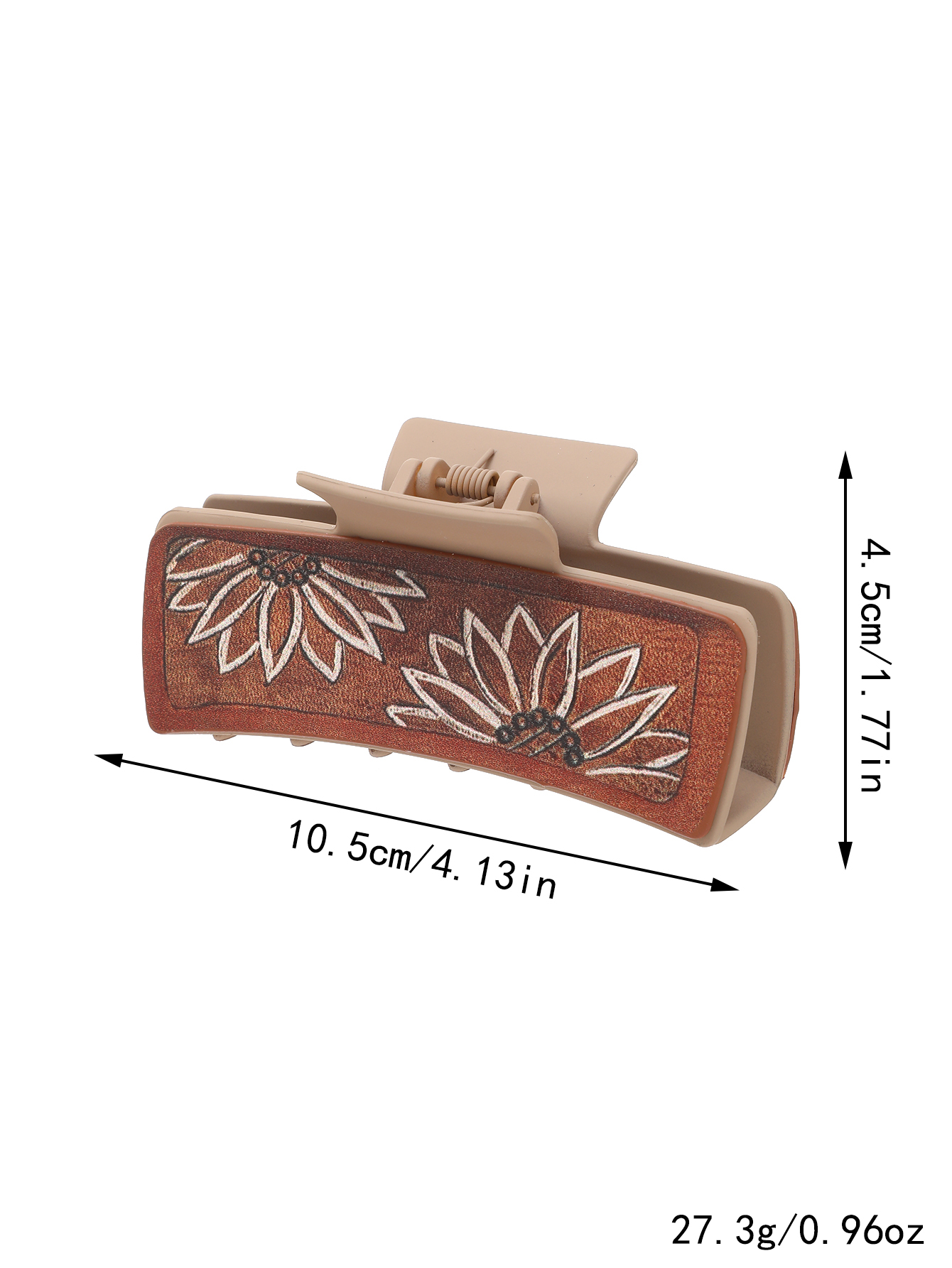 Women's Vintage Style Simple Style Sunflower Pu Leather Hair Claws display picture 5