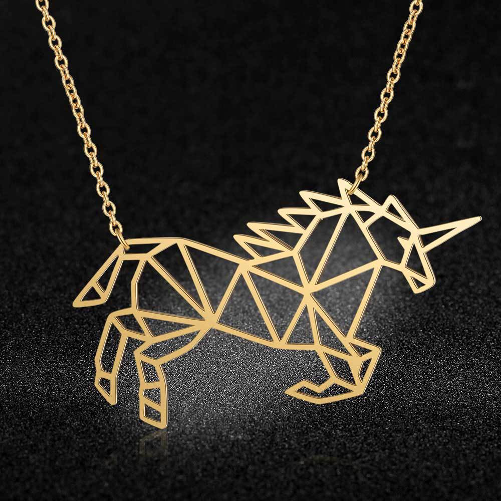 Vintage Style Horse Stainless Steel Polishing Plating 18k Gold Plated Pendant Necklace display picture 10