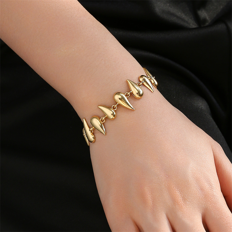 Simple Style Oversized Water Droplets Solid Color Alloy Wholesale Bracelets display picture 1