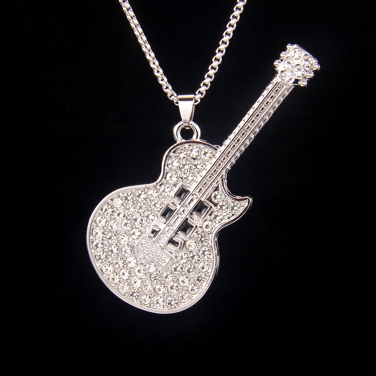 Hip-Hop Guitar 201 Stainless Steel Zinc Alloy Unisex Sweater Chain display picture 1