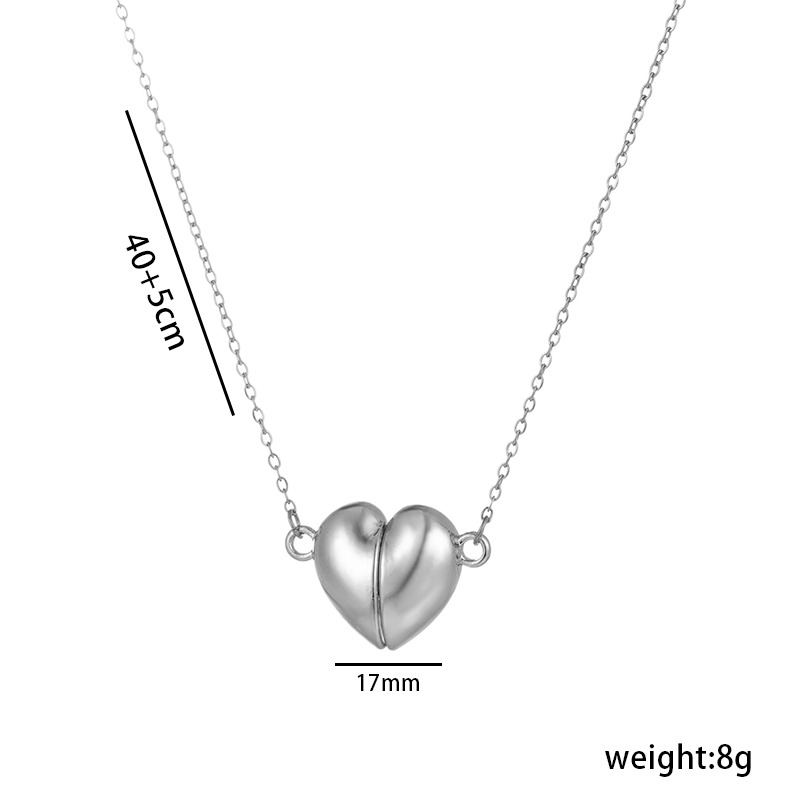 Simple Style Heart Shape Stainless Steel Plating 18k Gold Plated Pendant Necklace display picture 1