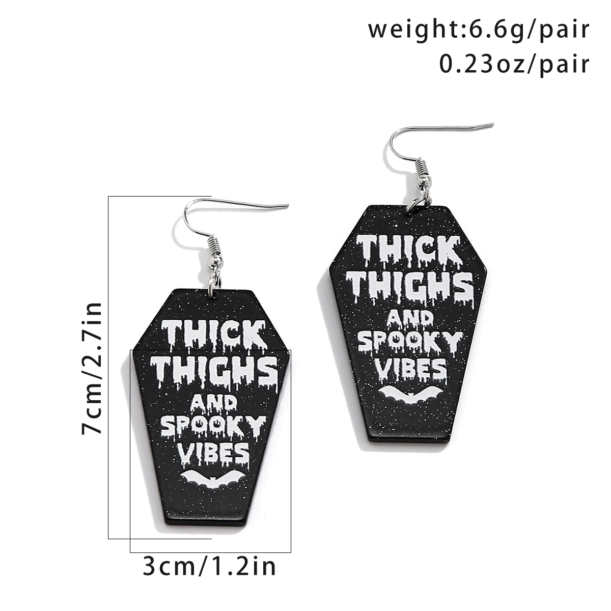 1 Pair Hip-hop Punk Cool Style Letter Shield Arylic Drop Earrings display picture 1