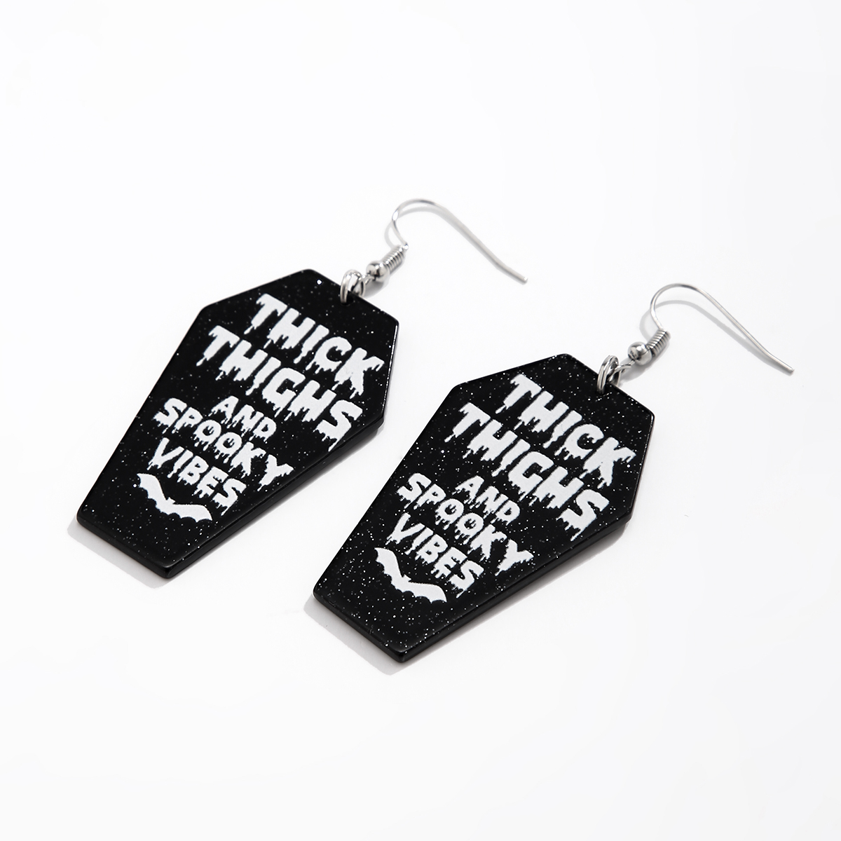 1 Pair Hip-hop Punk Cool Style Letter Shield Arylic Drop Earrings display picture 4