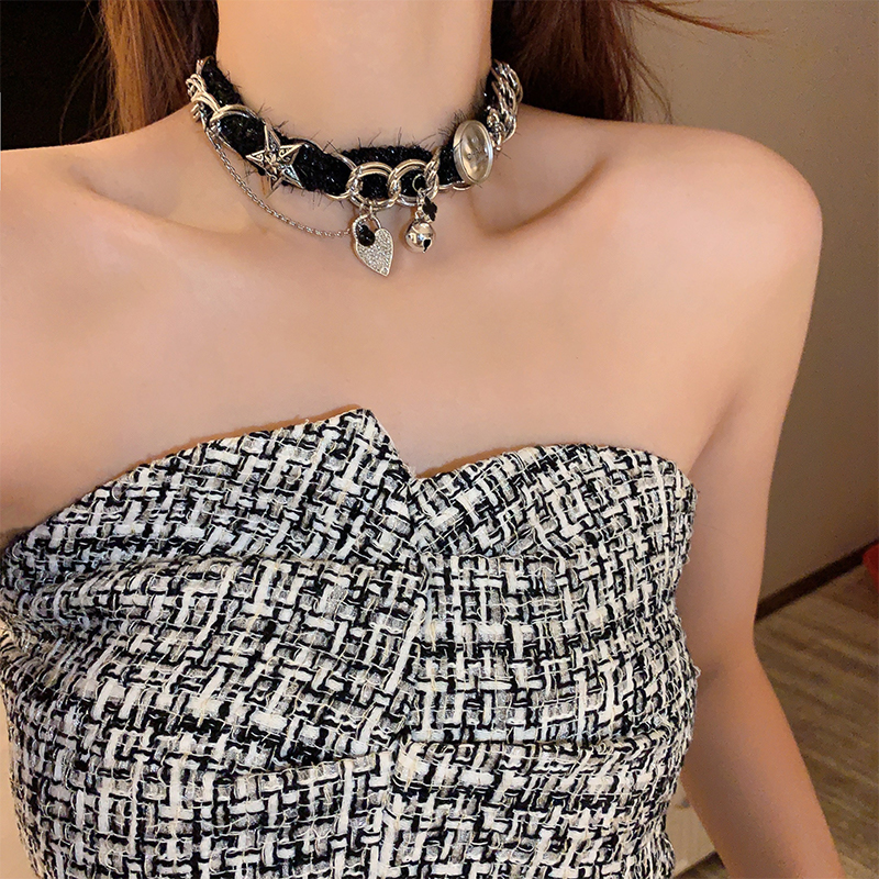 Punk Simple Style Solid Color Alloy Cloth Irregular Women's Choker display picture 5