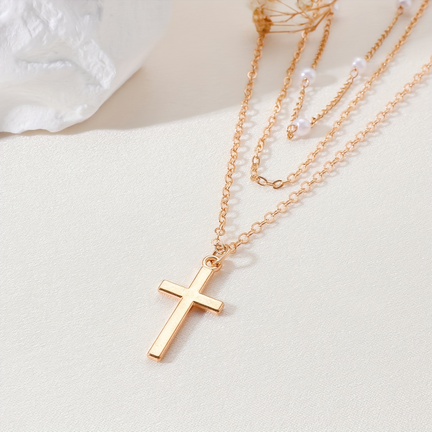 Simple Style Cross Alloy Plating Gold Plated Silver Plated Women's Necklace display picture 7