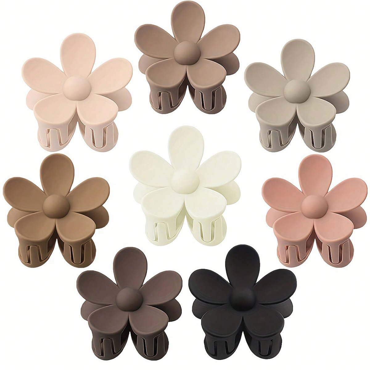 Women's Casual Solid Color Flower Plastic Hair Claws display picture 1