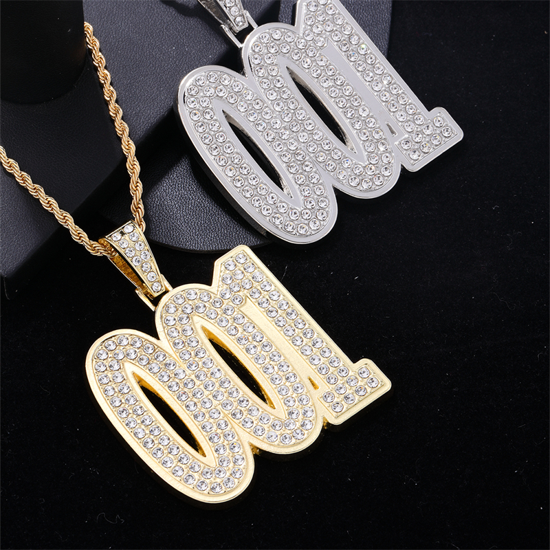 1 Piece Hip-hop Number Stainless Steel Plating Inlay Chain Jewelry Accessories display picture 5