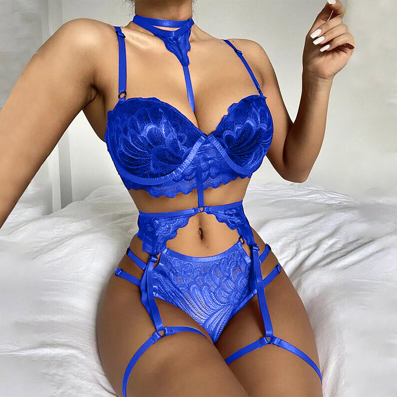 New Steel Ring Lace Sexy Breast Wrapping Underwear Sexy Suit display picture 6
