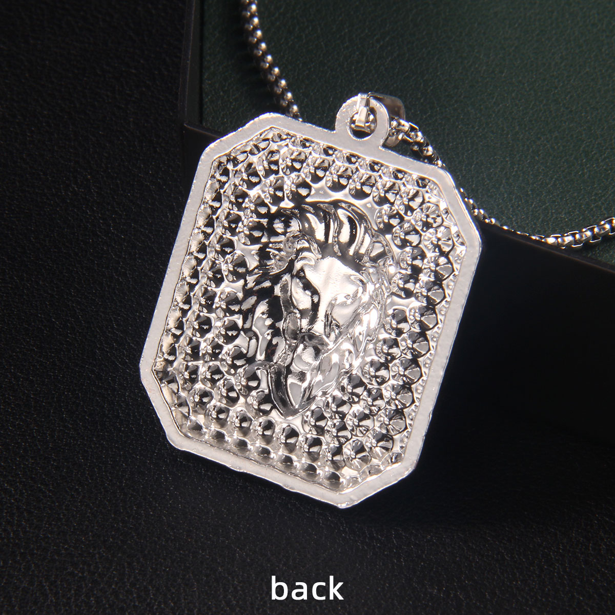 Hip-Hop Lion 201 Stainless Steel Zinc Alloy Inlay Rhinestones Men's Necklace display picture 7
